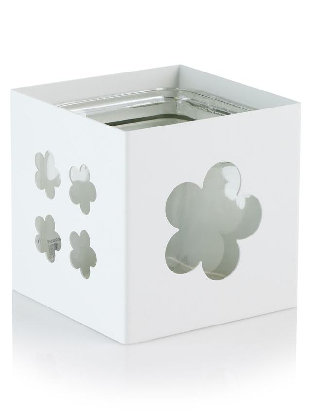 Produktbild von Windlicht aus Metall & Glas, 13 x 13 x 13 cm