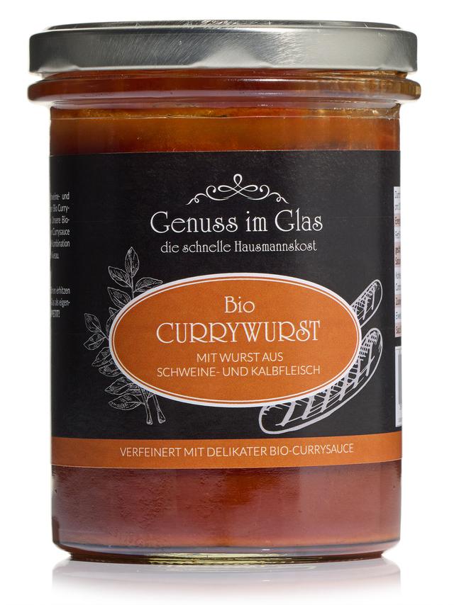 Produktbild von Bio Currywurst mit Wurst aus Schweine- und Kalbsfleisch, 4er-Set