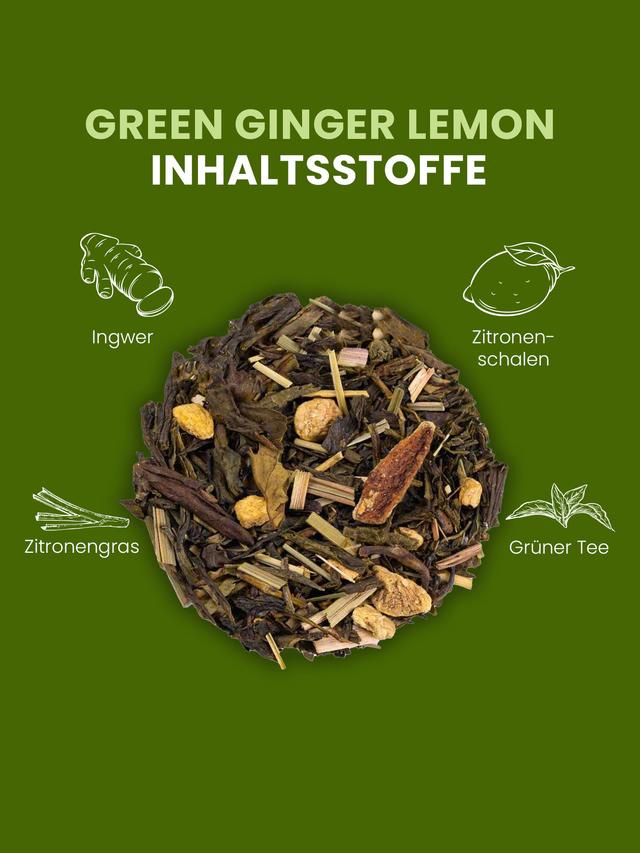 Produktbild von Grüner Tee Ingwer-Zitrone, 3er-Set