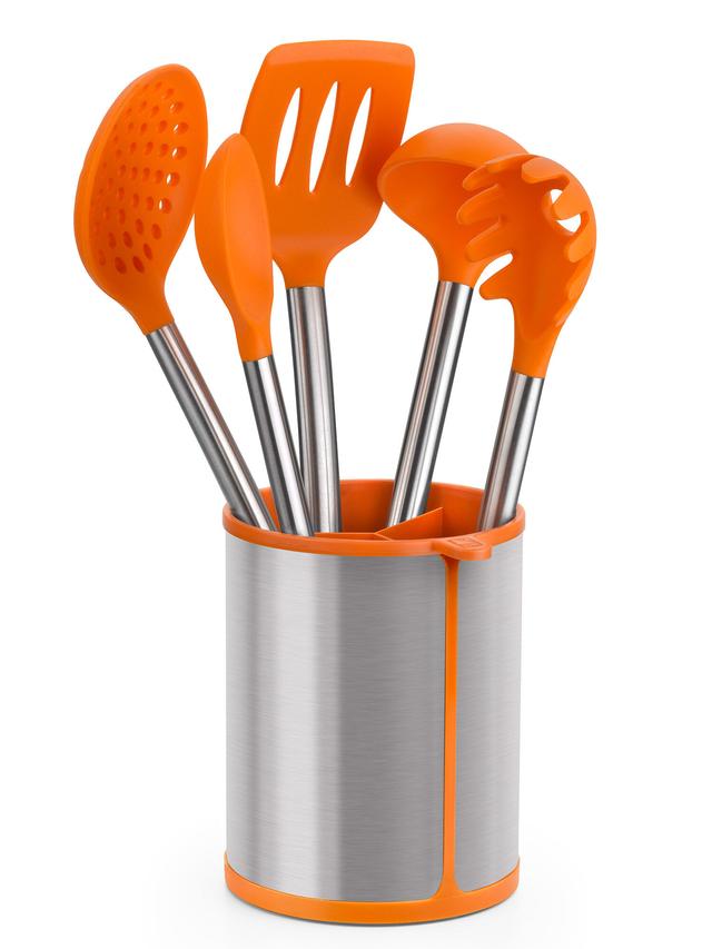 Produktbild von Schöpfkelle aus Edelstahl mit Silikon, schonend, EFFICIENT-Serie