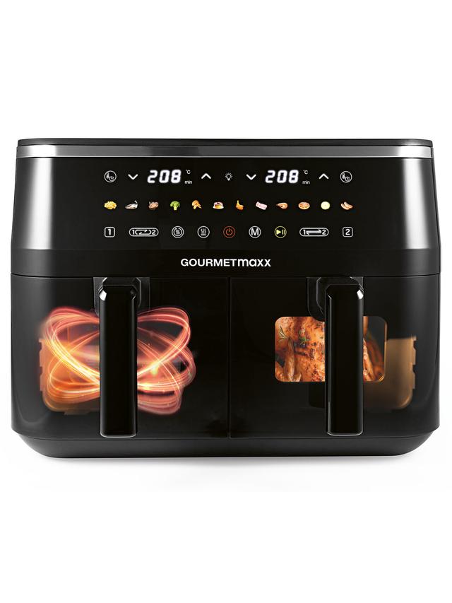 Produktbild von GOURMETmaxx Heißluft-Fritteuse Doppelkorb 2x 4,5 l, 3100 W