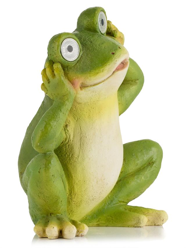 Produktbild von LED Solar Gartendeko „Cado“ Frosch mit 2 Micro-LEDs