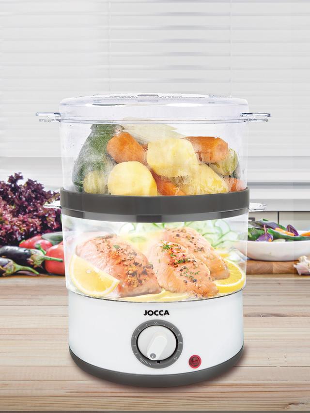 Produktbild von JOCCA Dampfgarer mit 2 Etagen & Timer, 4,4 l