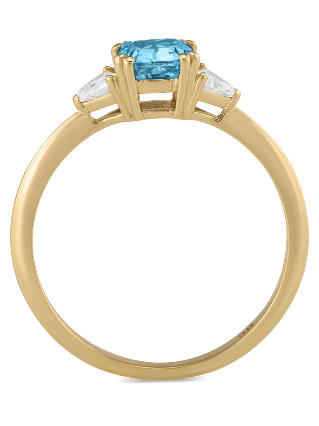 Produktbild von Diamant-Ring Cushion- & Trillion-Schliff, ca. 1,30 ct., LG, Gold 375