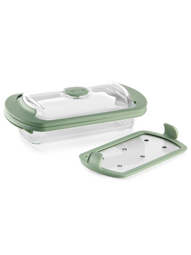 Produktbild von Dampfbox aus Glas mit Deckel und Dampfventil, Mikrowelle und Backofen, schonendes Garen, 2 Portionen, 0,75 l