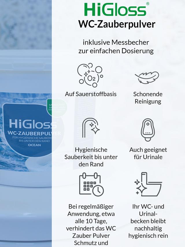 Produktbild von WC-Pulver mit Schmutzfinder auf Sauerstoffbasis, 5 kg