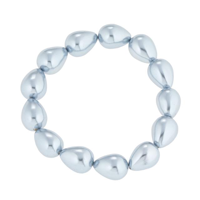 Produktbild von Collier & Armband, Muschelkernperlen, Tropfenform