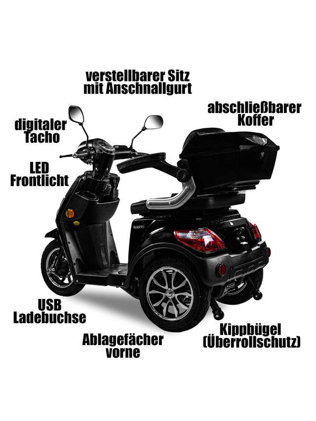 Produktbild von E-Trike "Crossover" Lithium Akku, mit Straßenzulassung, 75 km Reichweite, bis zu 25 km/h, 1000 W