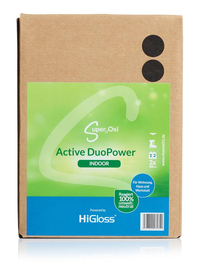 Produktbild von Reinigungsmittel "Super2Oxi Active DuoPower" für den Innenbereich, 2x 400 ml