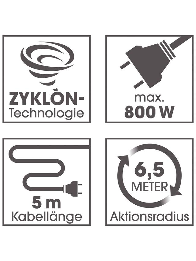Produktbild von CLEANmaxx Zyklon-Staubsauger inkl. 2 L Staubbehälter, 800 W