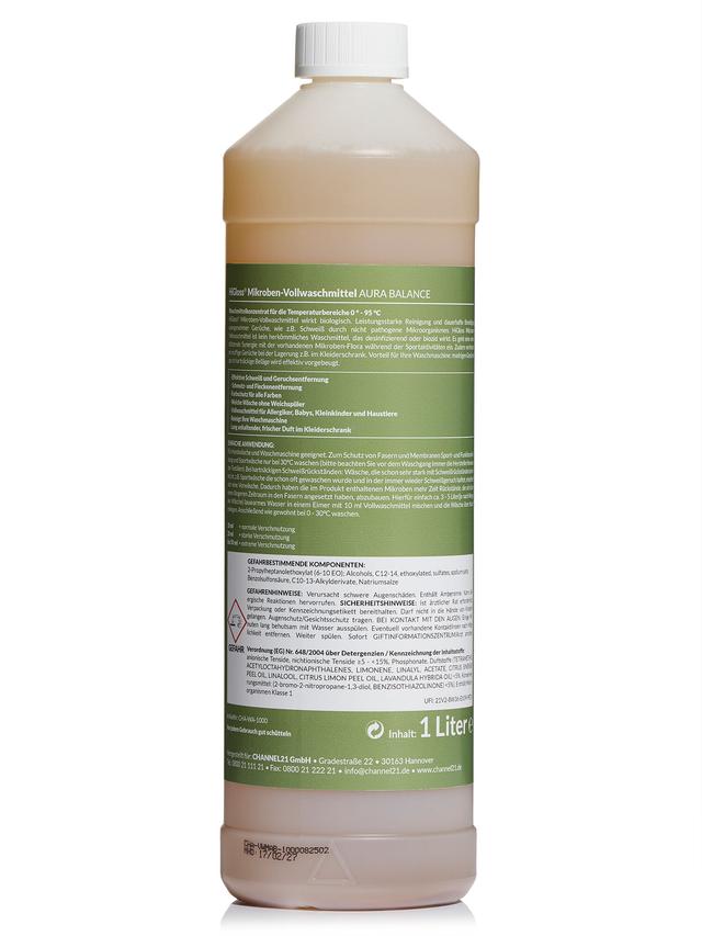 Produktbild von Probiotisches Vollwaschmittel mit Dosierkappe inkl. Maschinenreiniger, 1 l