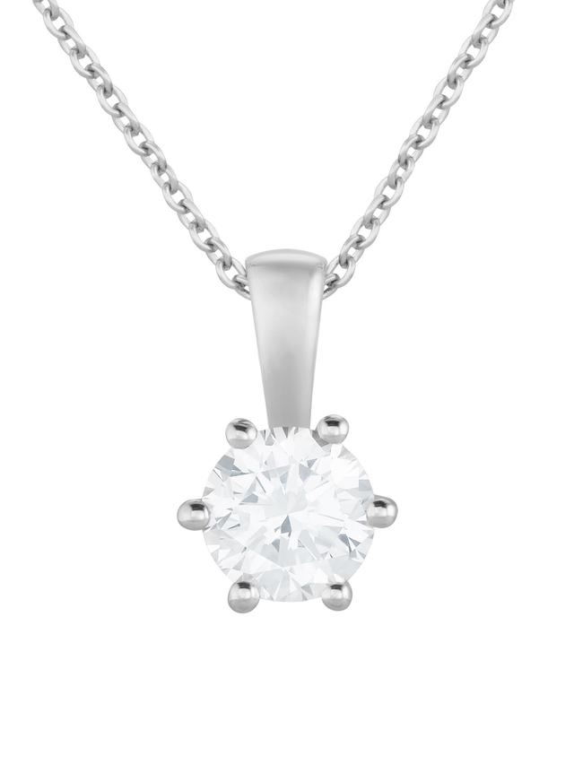 Produktbild von Diamant-Anhänger, LG, ca. 1,0 ct., Brillant, Silber 925, rhodiniert oder vergoldet