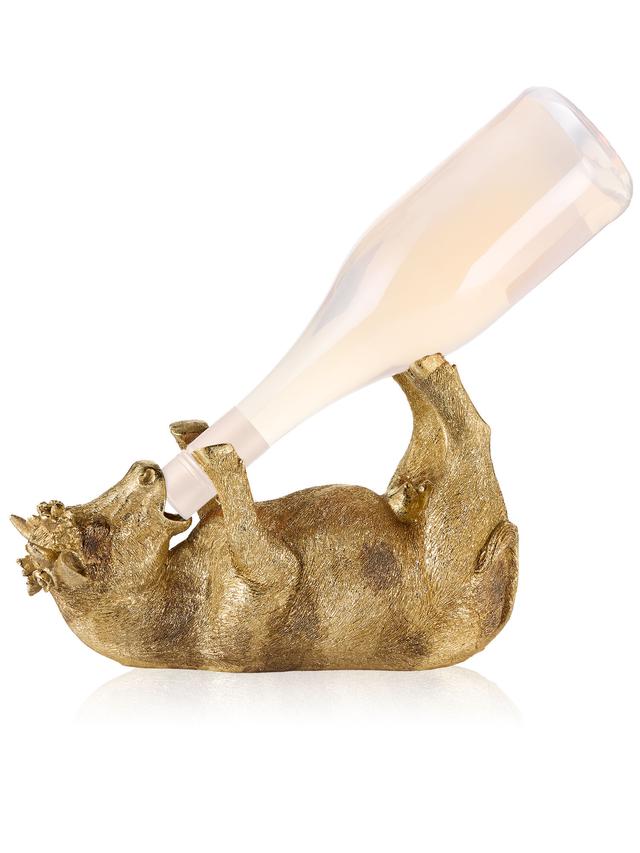 Produktbild von Flaschenhalter in Tierform, Esel oder Kuh, aus Polyresin