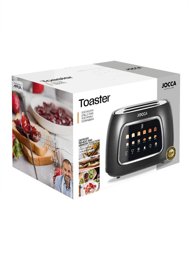 Produktbild von Jocca Toaster "Easy Touch" mit Digitalanzeige, Touchscreen, 6 Bräunungsstufen & Programmen, 800 W