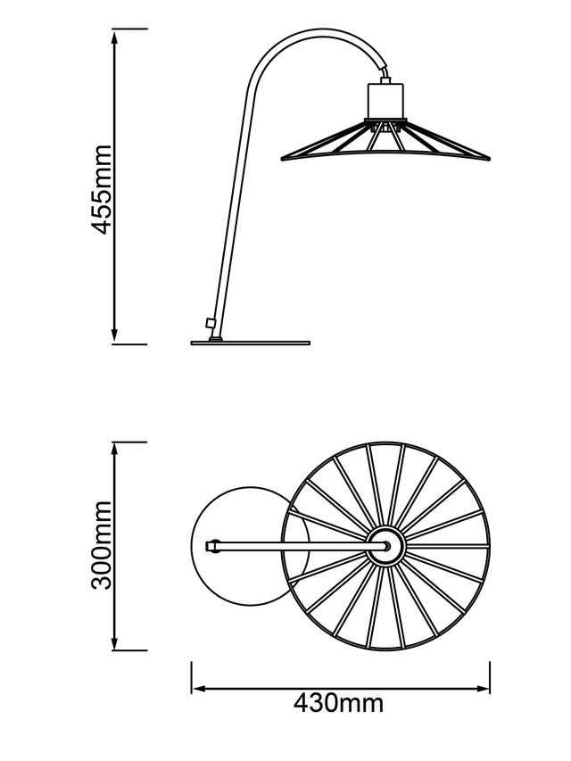 Produktbild von LED-Tischleuchte "Leika" im Neo-Retro-Design, 46 cm