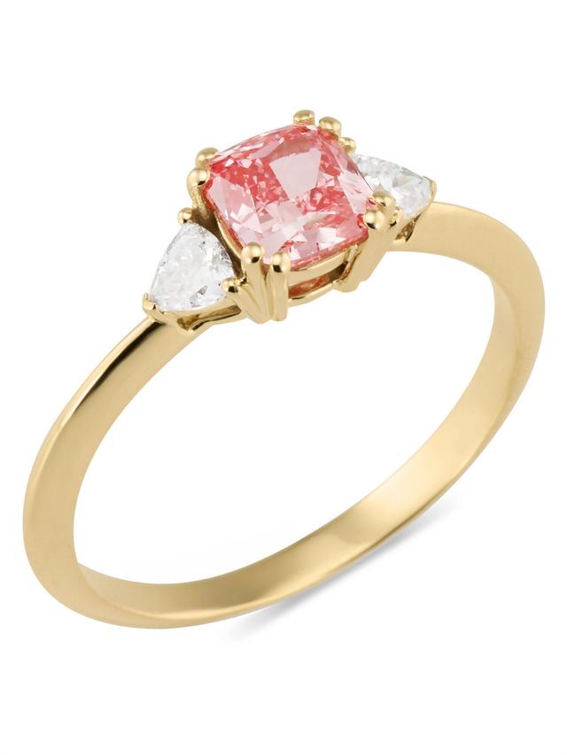 Produktbild von Diamant-Ring Cushion- & Trillion-Schliff, ca. 1,30 ct., LG, Gold 375