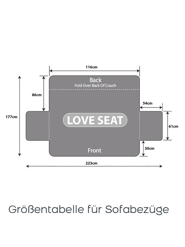 Produktbild von Sofa-Überzug aus wasserabweisendem Stoff, mit Wendefunktion, 2-Sitzer-Sofas