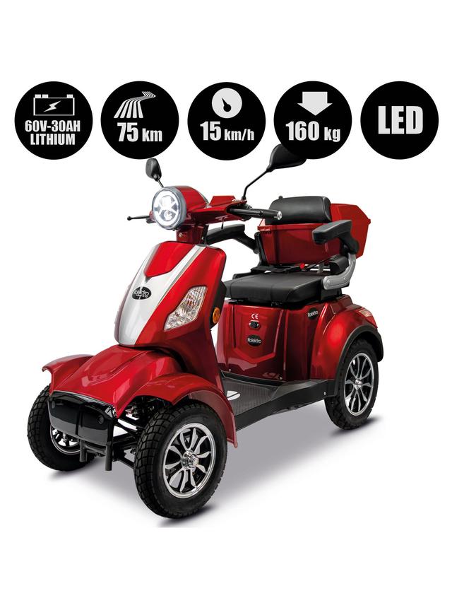 Produktbild von E-Quad " Theo 15 Premium" mit Straßenzulassung, ohne Führerschein & Helmpflicht, Lithium Batterie, herausnehmbarer Akku, 90 km Reichweite, bis zu 15 km/h, 1000 W