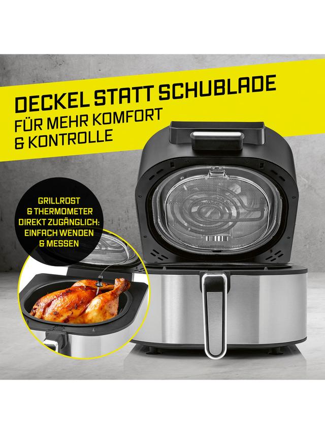 Produktbild von GOURMETmaxx Heißluftfritteuse "FryBBQ" und Indoor Grill, 2-in-1, 2000 W