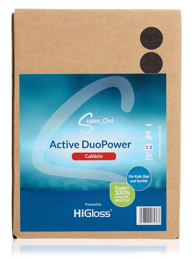 Produktbild von Reinigungsmittel "Super2Oxi Active DuoPower CalAktiv" für Kalk, Bad & Sanitär, 2x 400 ml
