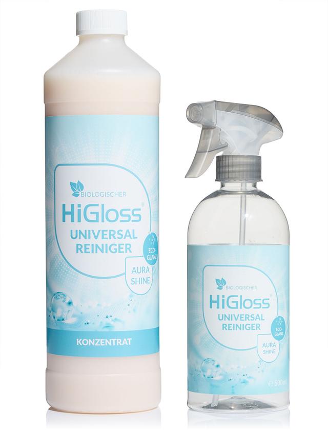 Produktbild von Bio Universalreiniger "EcoGlanz - Aura Intense" effektive Geruchsneutralisation durch Mikroorganismen, 1 L + Leerflasche