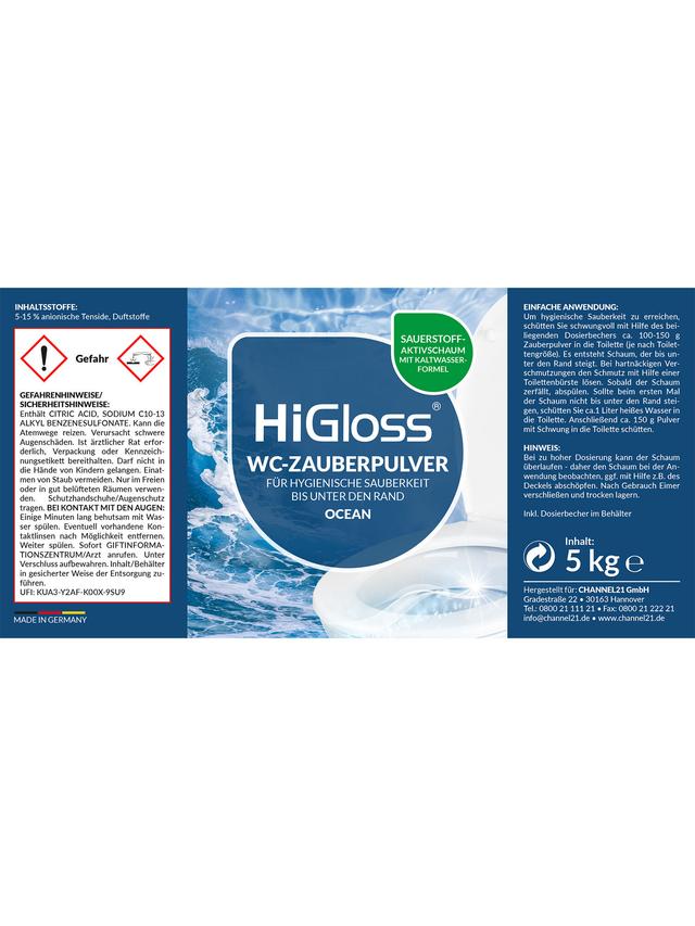 Produktbild von WC-Pulver mit Schmutzfinder auf Sauerstoffbasis, 5 kg