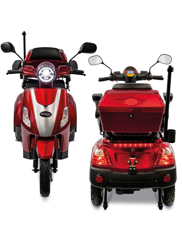 Produktbild von E-Trike "15 Crossover" Lithium Akku, mit Koffer & Straßenzulassung, 95 km Reichweite, bis zu 15 km/h, 1000 W