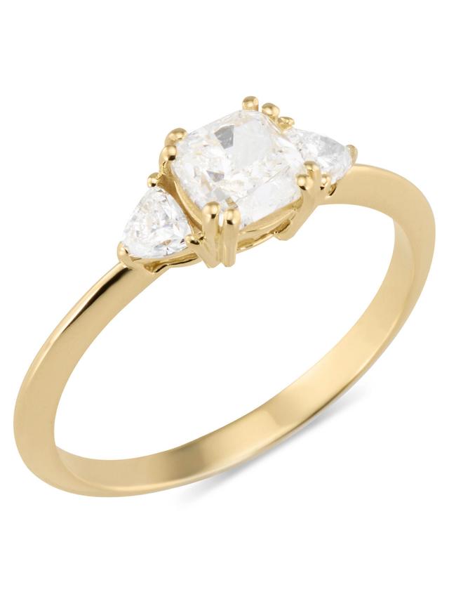 Produktbild von Diamant-Ring Cushion- & Trillion-Schliff, ca. 1,30 ct., LG, Gold 375