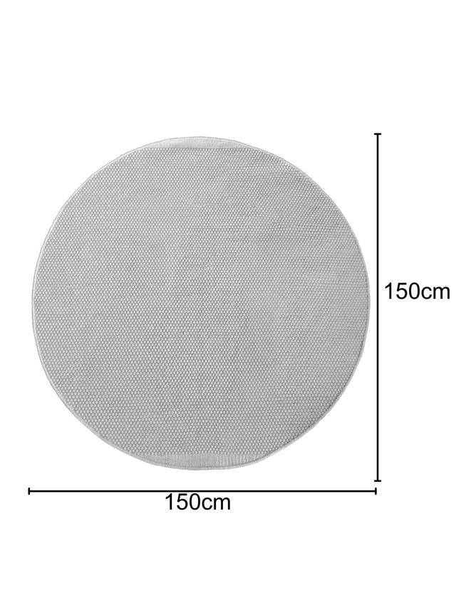 Produktbild von Runder Teppich "Wolle Noppenstruktur" 90 % Wolle, 150 x 150 cm