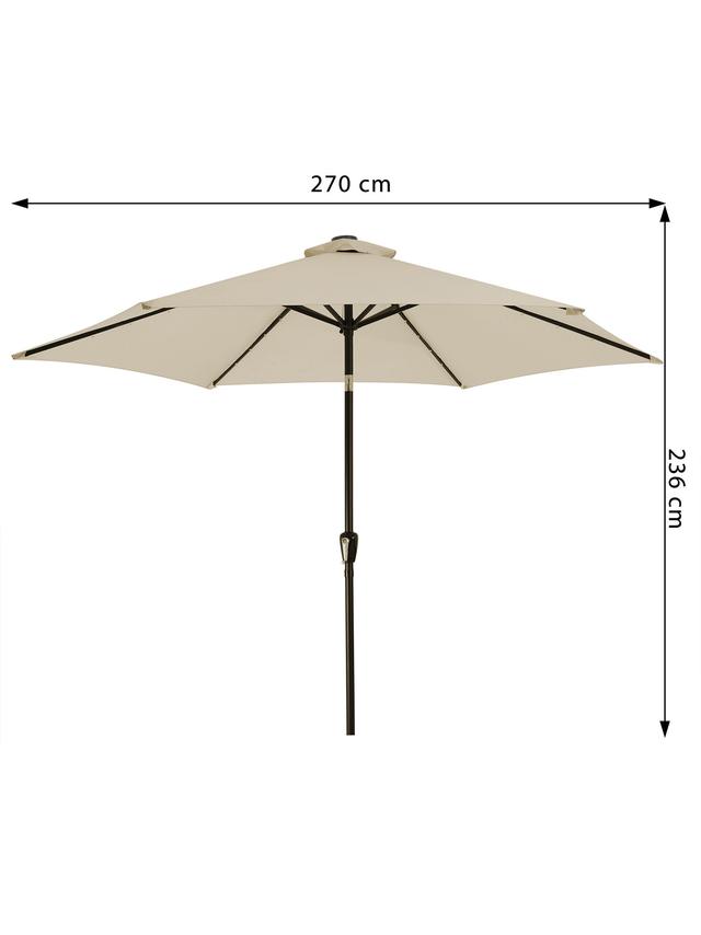 Produktbild von LED Solar Sonnenschirm Miami Ø 270 cm UV-Schutz 80+
