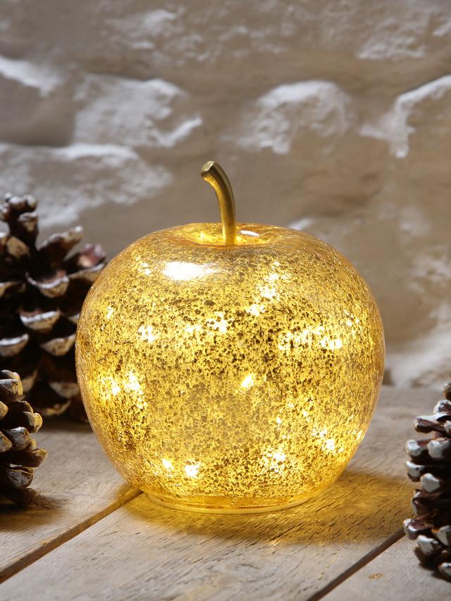 Produktbild von LED-Leuchte in Apfelform mit 15 Micro-LEDs, inkl. 6h Timer