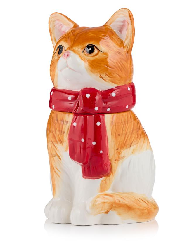 Produktbild von Keksdose in Hund- oder Katzenform aus Keramik (Dolomit)