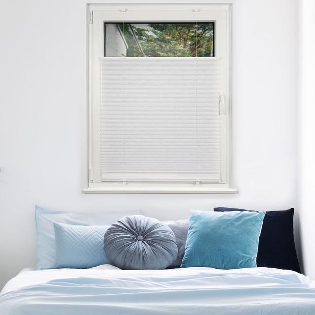 Produktbild von Plissee "Promo" Crush-Optik, ohne Bohren mit Klemmträger, blickdicht & lichtdurchlässig, 100 x 130 cm