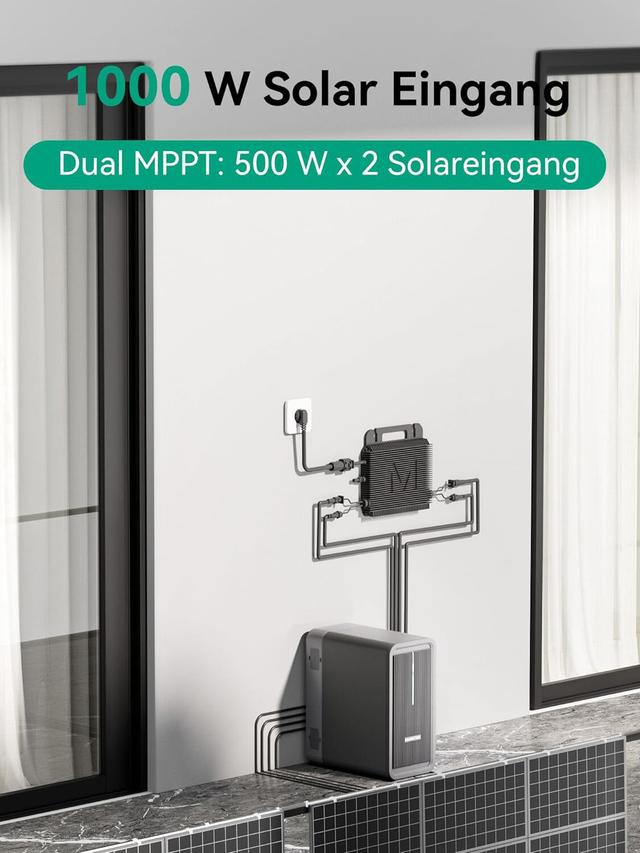 Produktbild von All-In-One Balkonkraftwerk Set, inkl. Speicher, 830 W/800 W