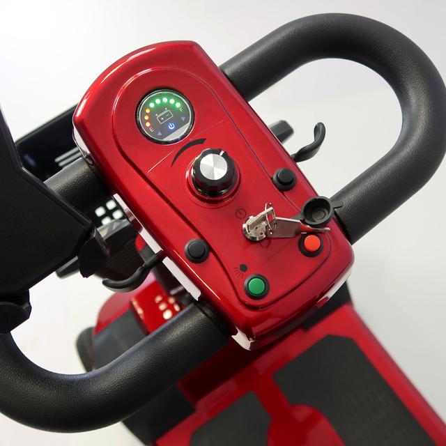 Produktbild von Elektromobil "Freedom II" führerscheinfrei, ohne Kennzeichen & Versicherung, für Fußgängerzone, Seiteneinstieg, zusammenklappbar, herausnehmbarer Akku, 20 km Reichweite, bis zu 6 km/h, 300 W