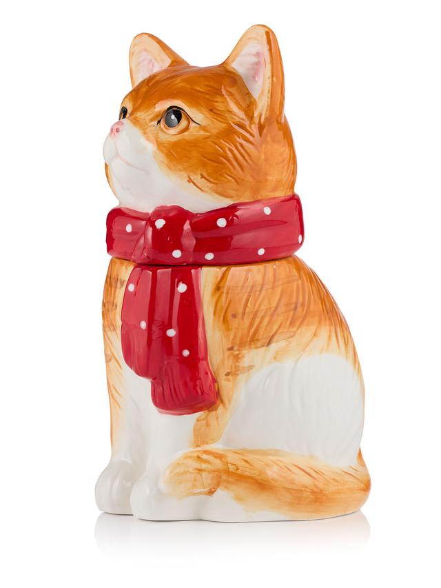 Produktbild von Keksdose in Hund- oder Katzenform aus Keramik (Dolomit)