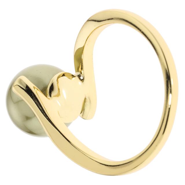 Produktbild von Croisé-Ring "Scala No. 4", Muschelkernperle, Zirkonia, vergoldet