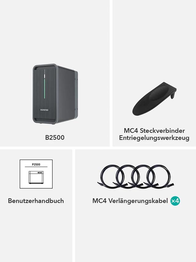 Produktbild von All-In-One Balkonkraftwerk Set, inkl. Speicher, 830 W/800 W