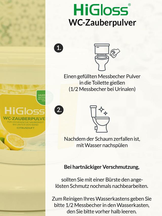 Produktbild von WC-Pulver mit Schmutzfinder auf Sauerstoffbasis, 5 kg