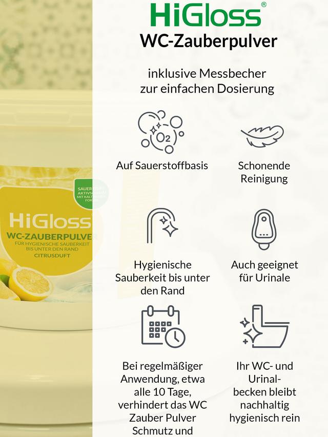 Produktbild von WC-Pulver mit Schmutzfinder auf Sauerstoffbasis, 5 kg