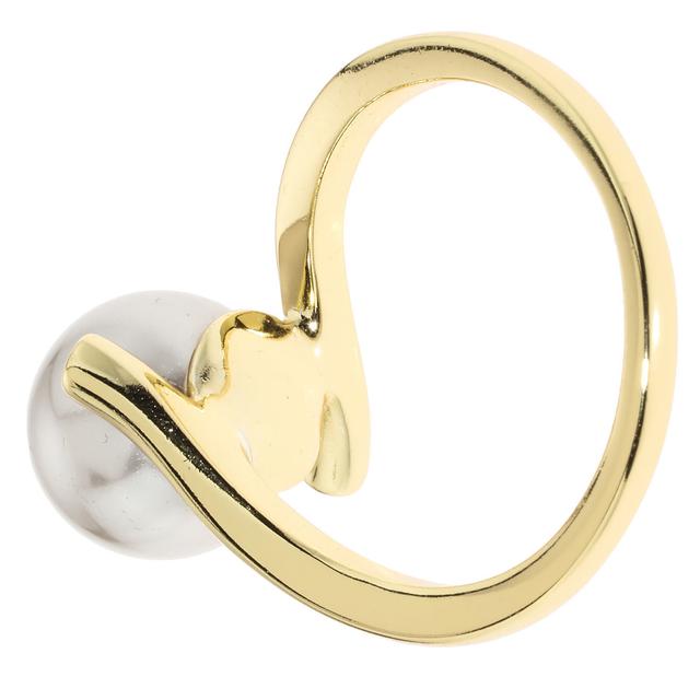 Produktbild von Croisé-Ring "Scala No. 4", Muschelkernperle, Zirkonia, vergoldet