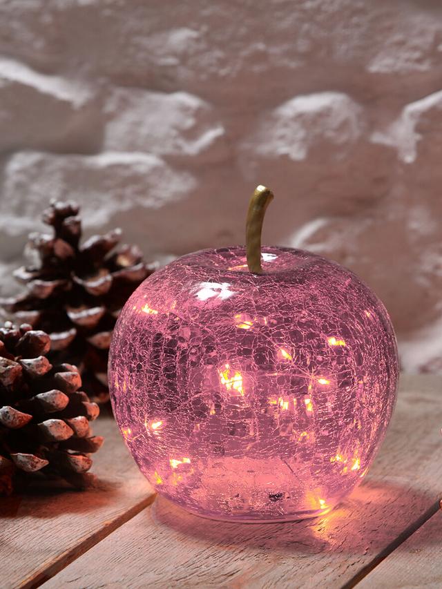 Produktbild von LED-Leuchte in Apfelform mit 15 Micro-LEDs, inkl. 6h Timer