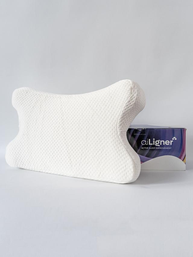 Produktbild von Nackenstützkissen "aiLigner" mit Visco-Schaum, höhenverstellbar von ca. 3 bis 13 cm