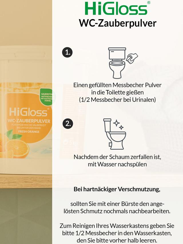 Produktbild von WC-Pulver mit Schmutzfinder auf Sauerstoffbasis, 5 kg