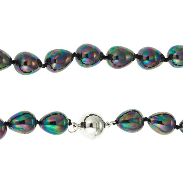 Produktbild von Collier & Armband, Muschelkernperlen, Tropfenform