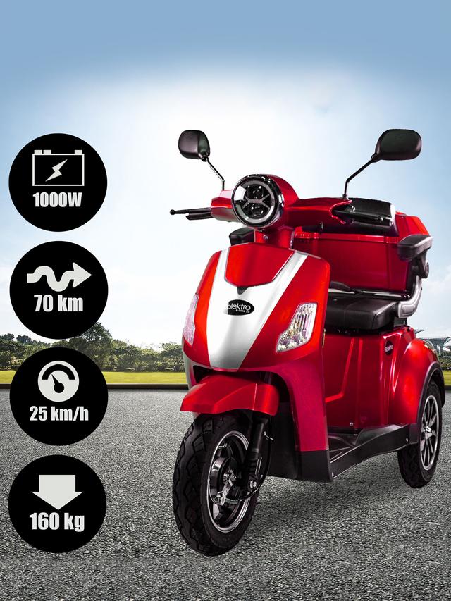 Produktbild von E-Trike "Crossover" Lithium Akku, mit Straßenzulassung, 75 km Reichweite, bis zu 25 km/h, 1000 W