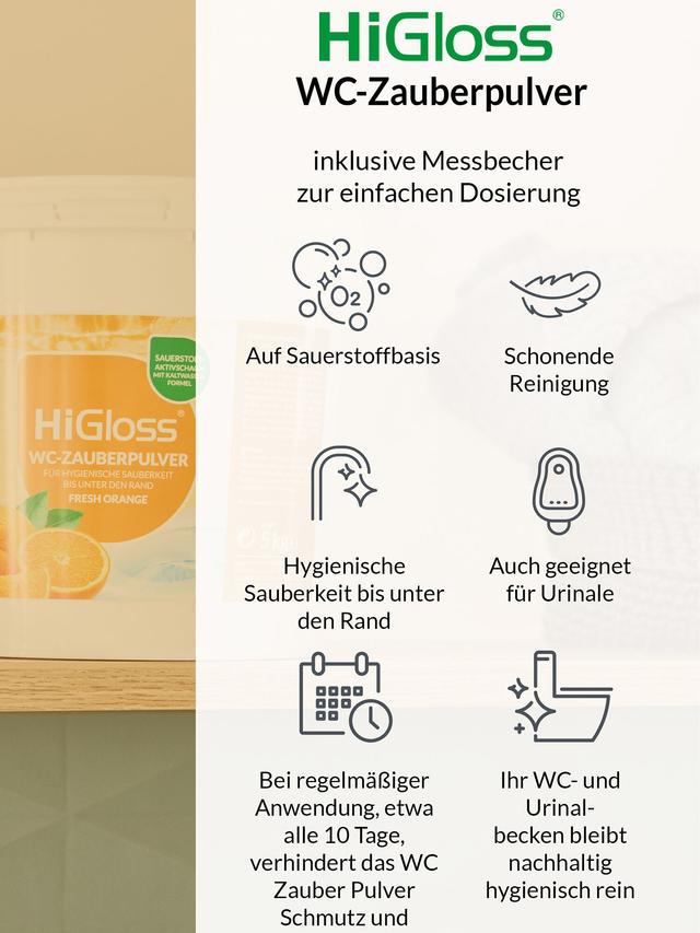 Produktbild von WC-Pulver mit Schmutzfinder auf Sauerstoffbasis, 5 kg