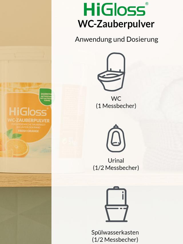 Produktbild von WC-Pulver mit Schmutzfinder auf Sauerstoffbasis, 5 kg