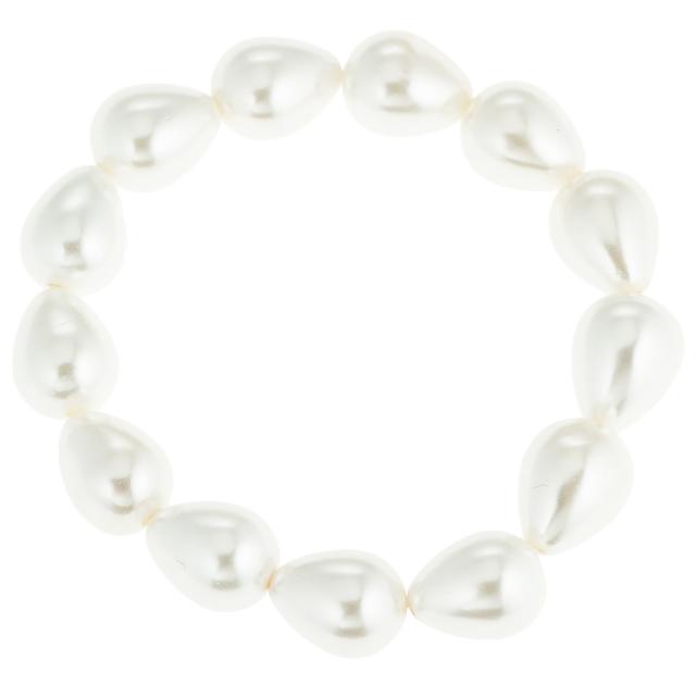 Produktbild von Collier & Armband, Muschelkernperlen, Tropfenform