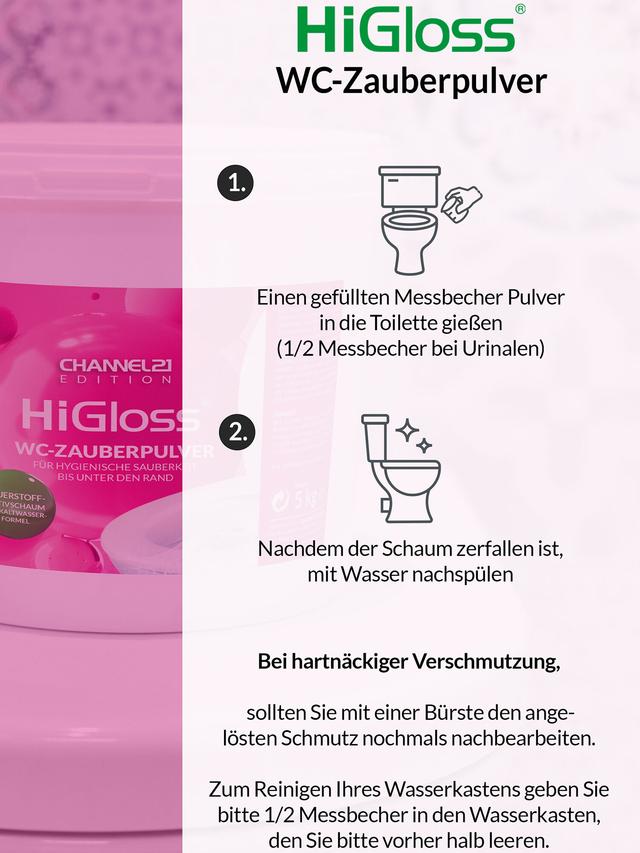 Produktbild von WC-Pulver mit Schmutzfinder auf Sauerstoffbasis, 5 kg